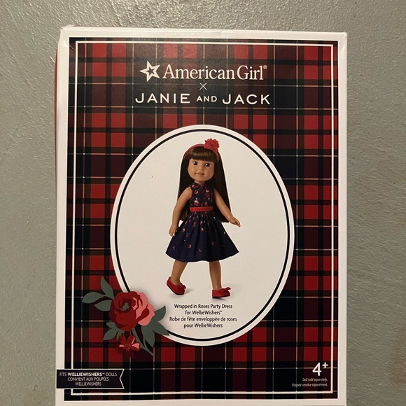 American Girl Wrapped in Roses Janie and Jack Party Dress for Wellie Wishers - Picture 2 of 5